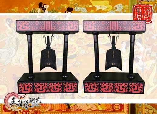 單件編鐘工藝品、外賓禮品、中國(guó)青銅編鐘